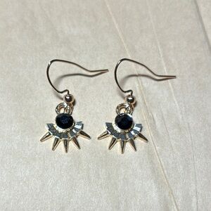 Elegant Black and Gold Earrings